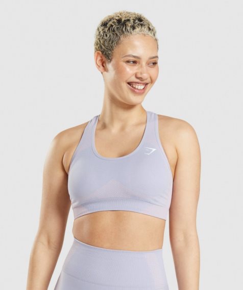 Women's Gymshark Vital Seamless 2.0 Sports Bra Light Blue | CA 351608